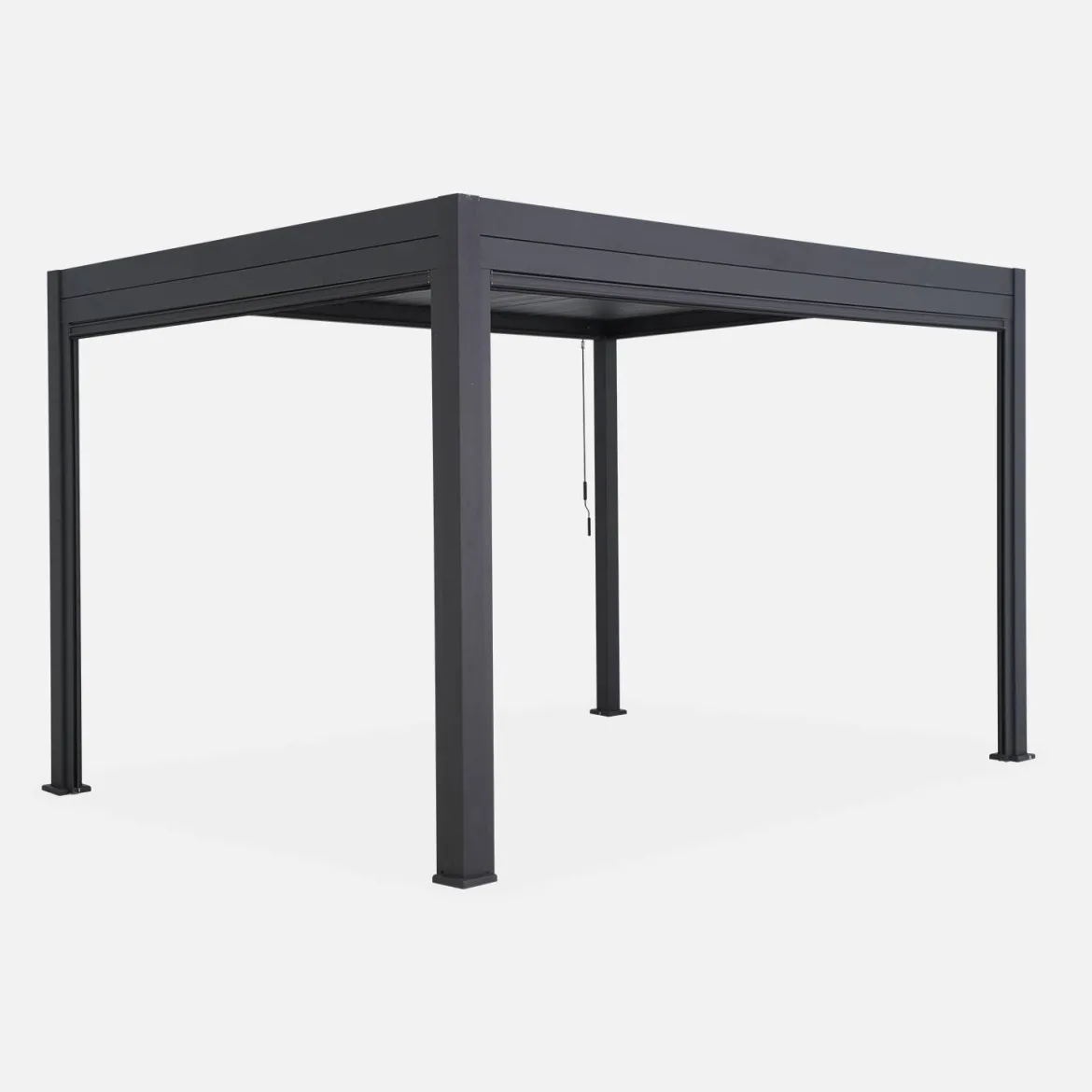 Pergola bioclimatica 3x4m in alluminio + tenda da sole 3m