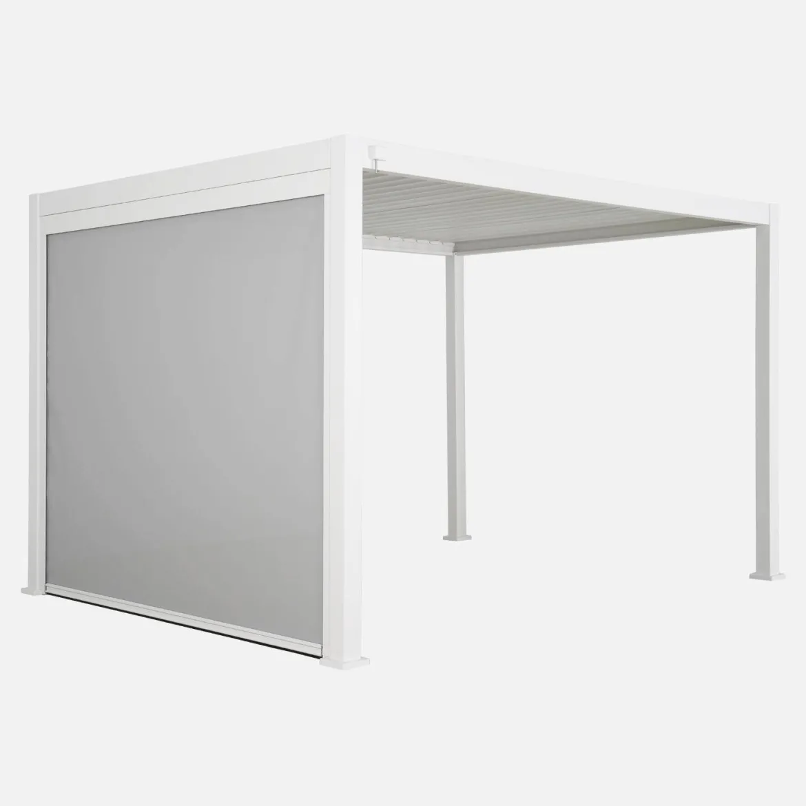 Pergola bioclimatica 3x4m in alluminio + tenda da sole 3m