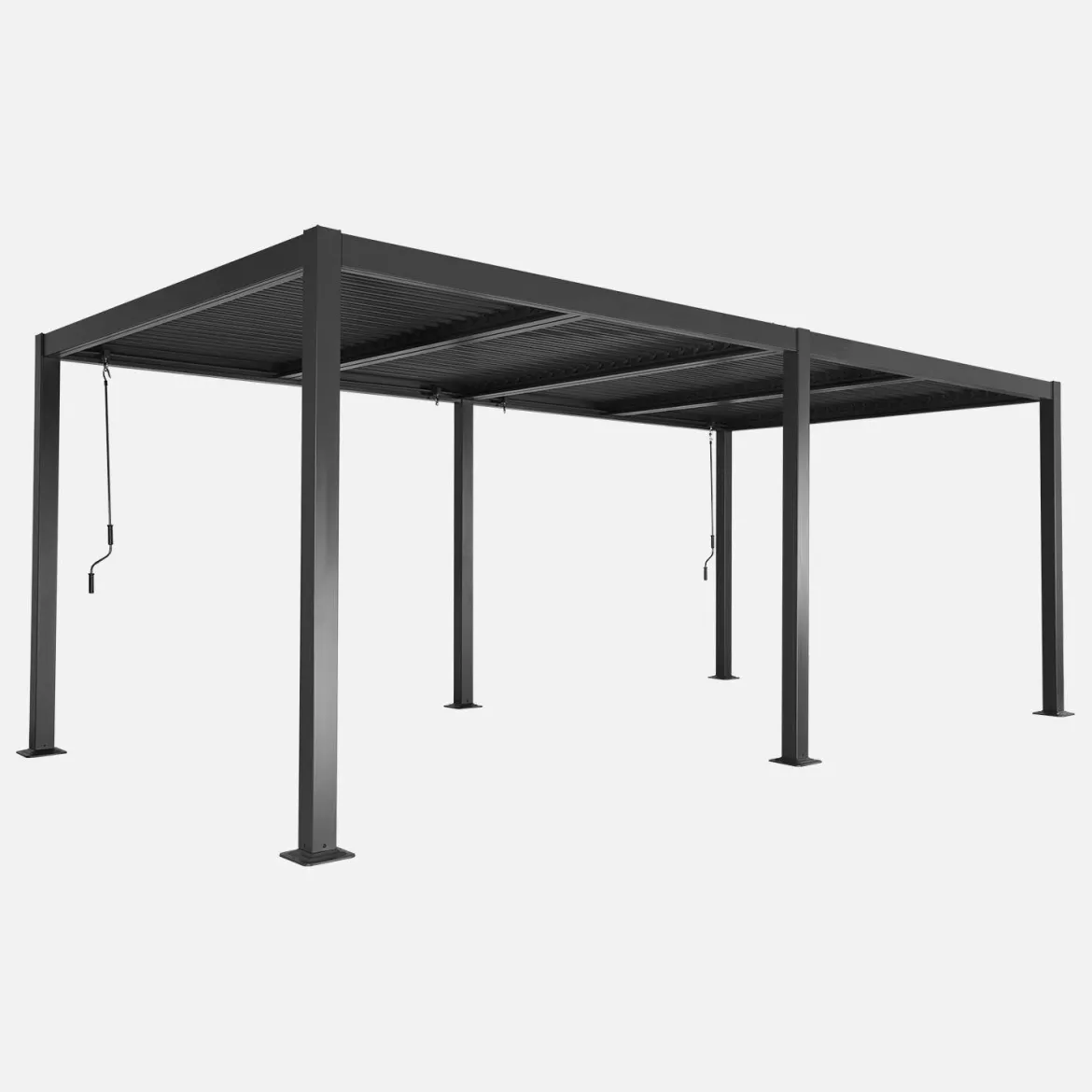 Pergola bioclimatica 3x6m + 2 tende 3m