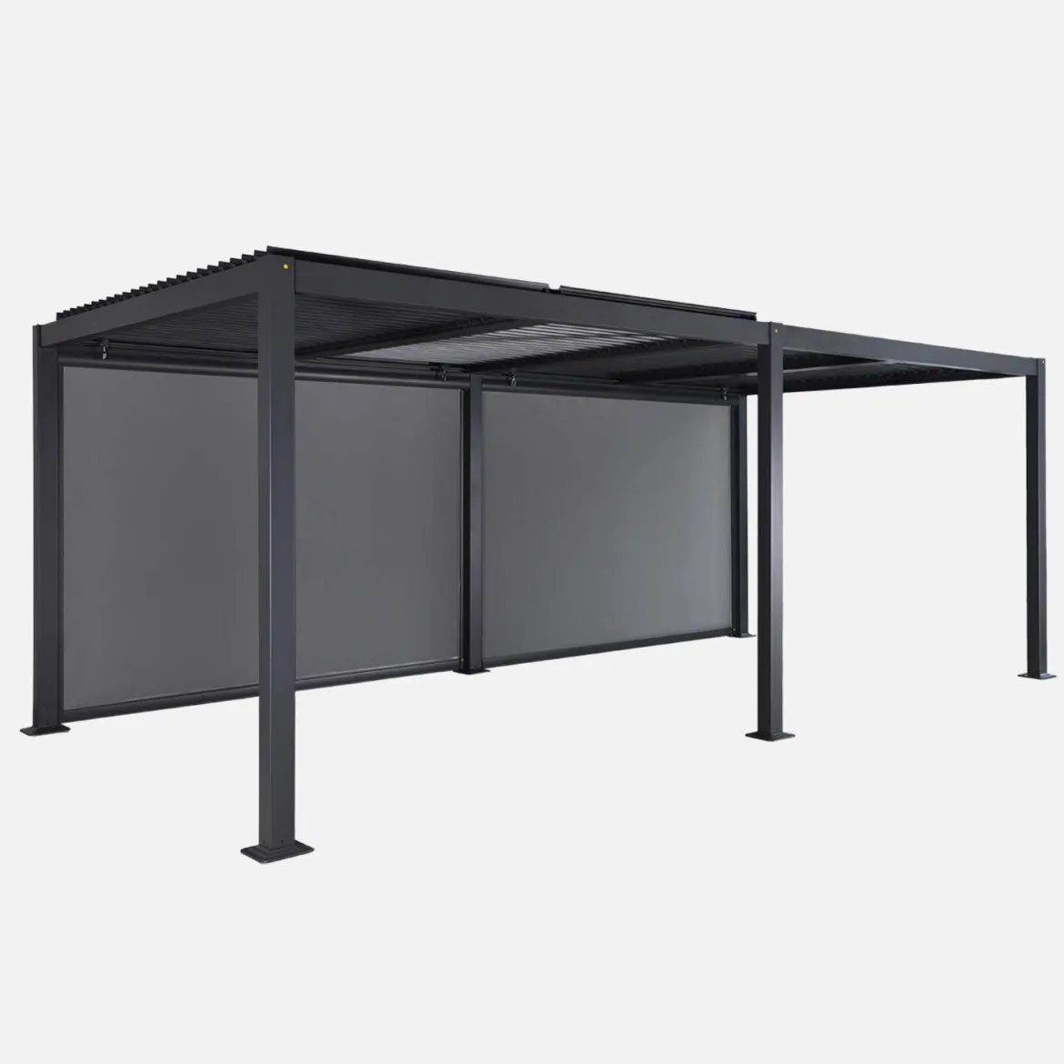 Pergola bioclimatica 3x6m + 2 tende 3m
