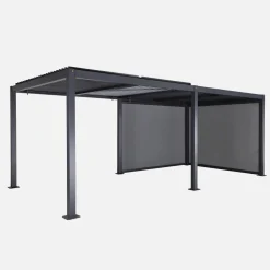 Pergola bioclimatica 3x6m + 2 tende 3m