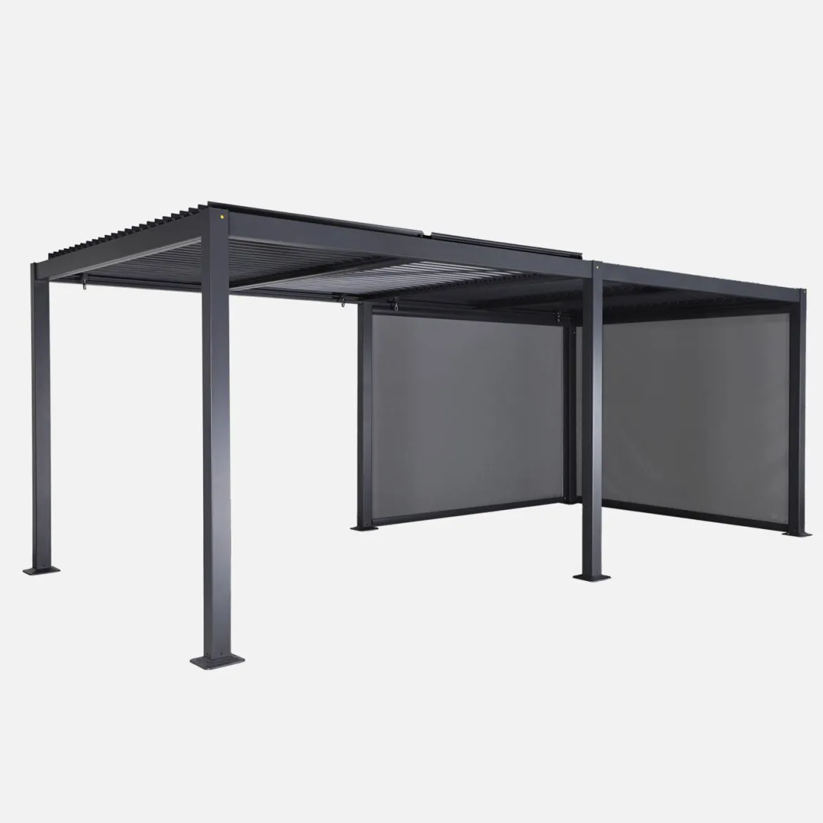 Pergola bioclimatica 3x6m + 2 tende 3m