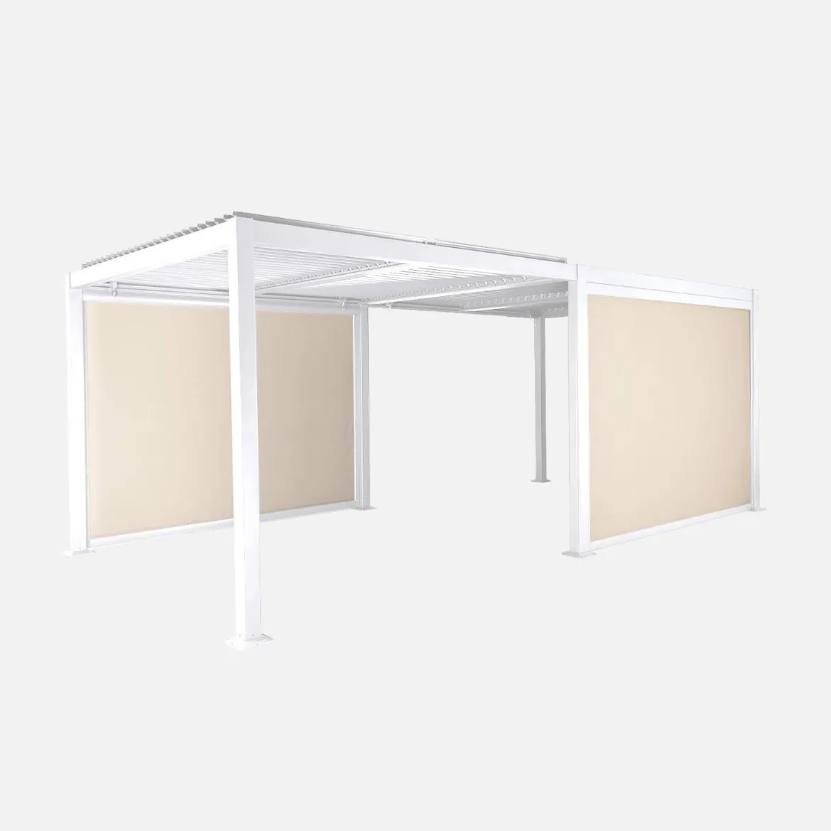 Pergola bioclimatica 3x6m + 2 tende 3m