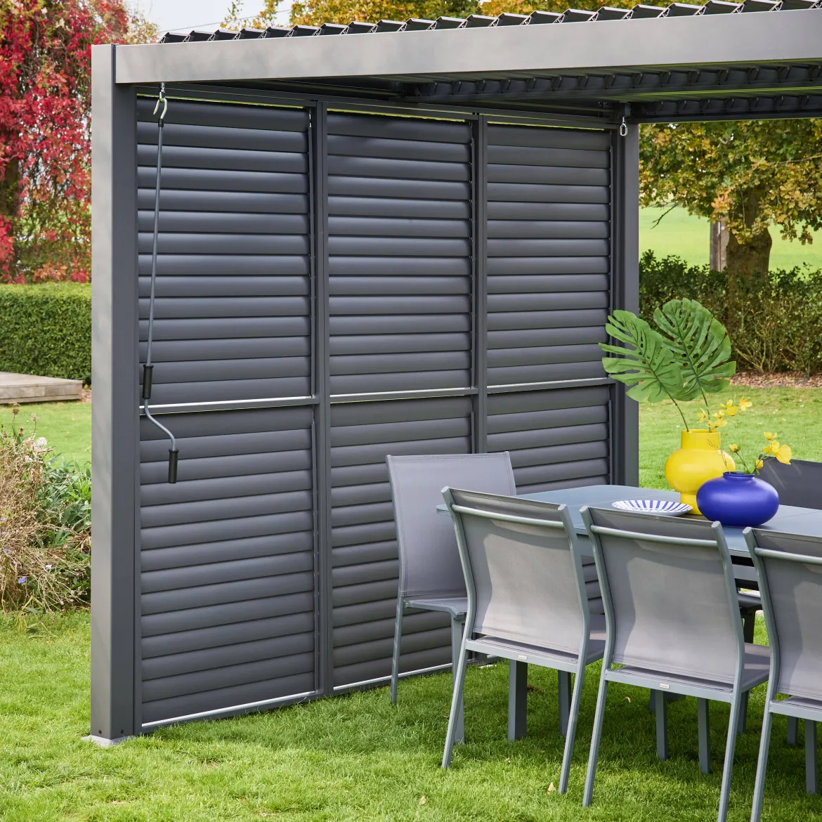 Persiana con lamelle orientabili 1m in alluminio per pergola bioclimatica