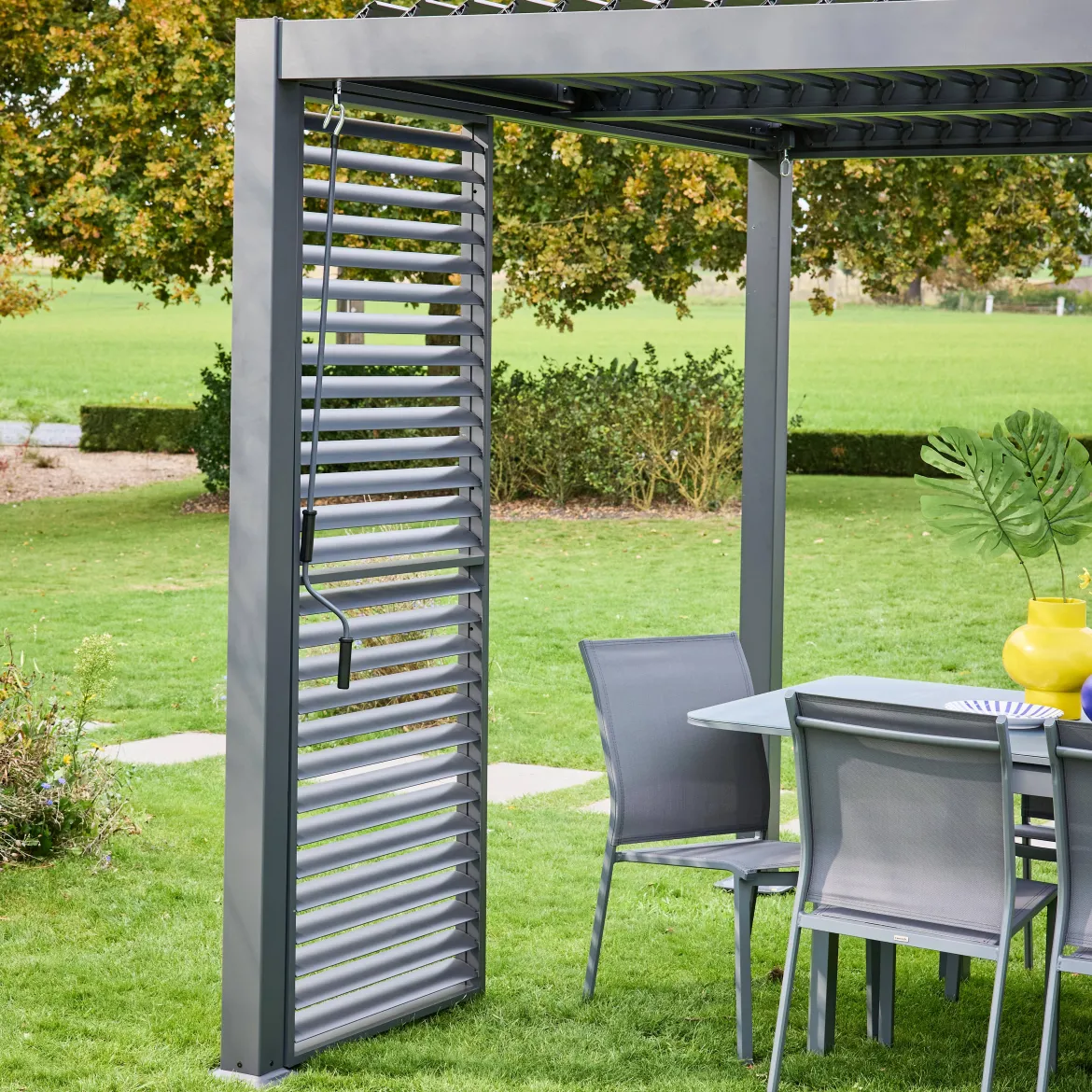 Persiana con lamelle orientabili 1m in alluminio per pergola bioclimatica
