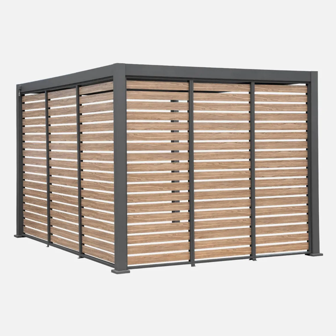 Persiana 1m in alluminio effetto legno per pergola Triomphe