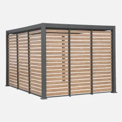 Persiana 1.3m in alluminio effetto legno per pergola Triomphe 3x4m