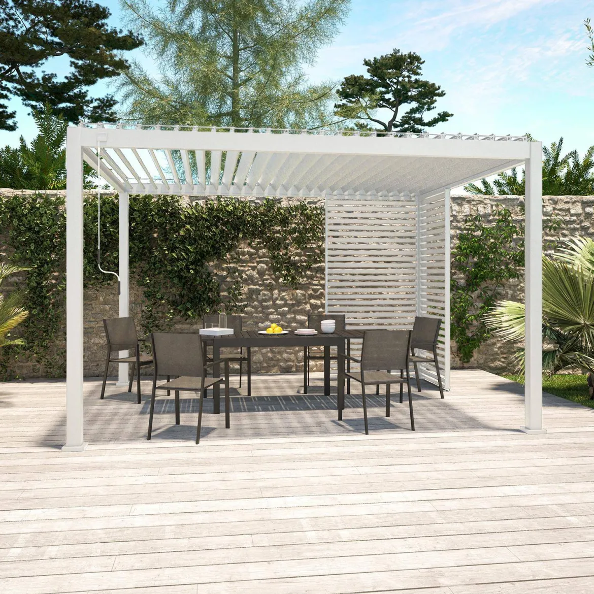 Persiana in alluminio da 1.3m per pergola a lamelle Triomphe