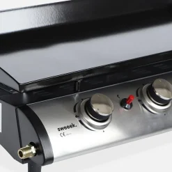 Piastra plancha a gas a 4 bruciatori con utensili