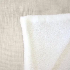 Plaid Sherpa e mussola di cotone , 170cm