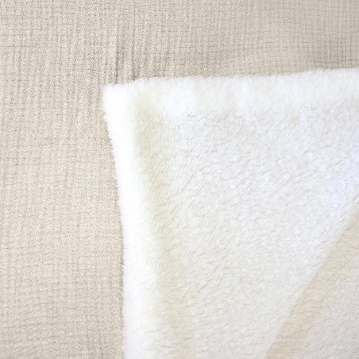 Plaid Sherpa e mussola di cotone , 170cm
