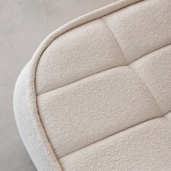 Poggiapiedi per poltrona Boni in bouclé testurizzato