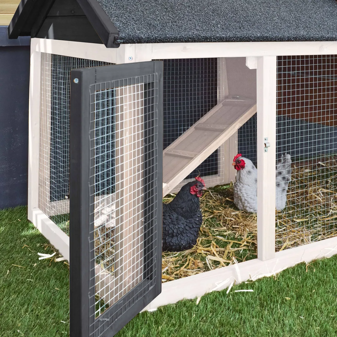 Pollaio in legno con recinto per 3 galline