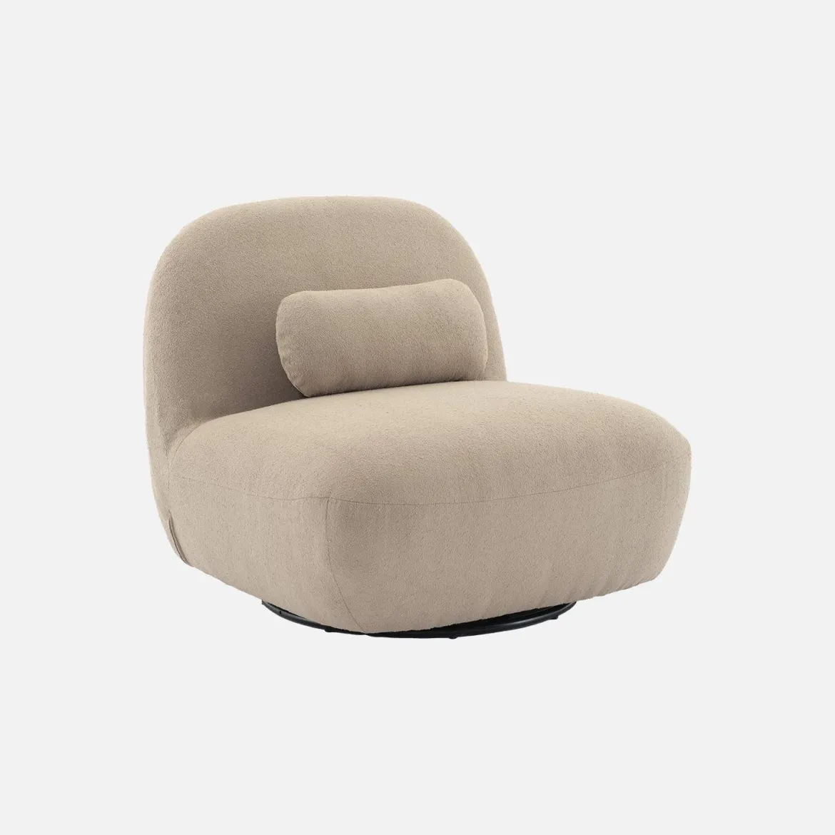 Poltrona girevole 360° bouclé