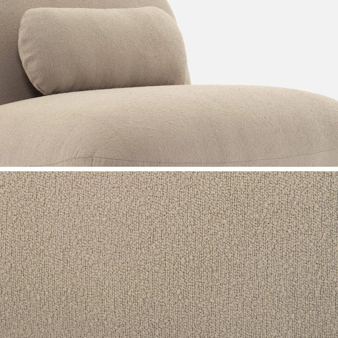 Poltrona girevole 360° bouclé