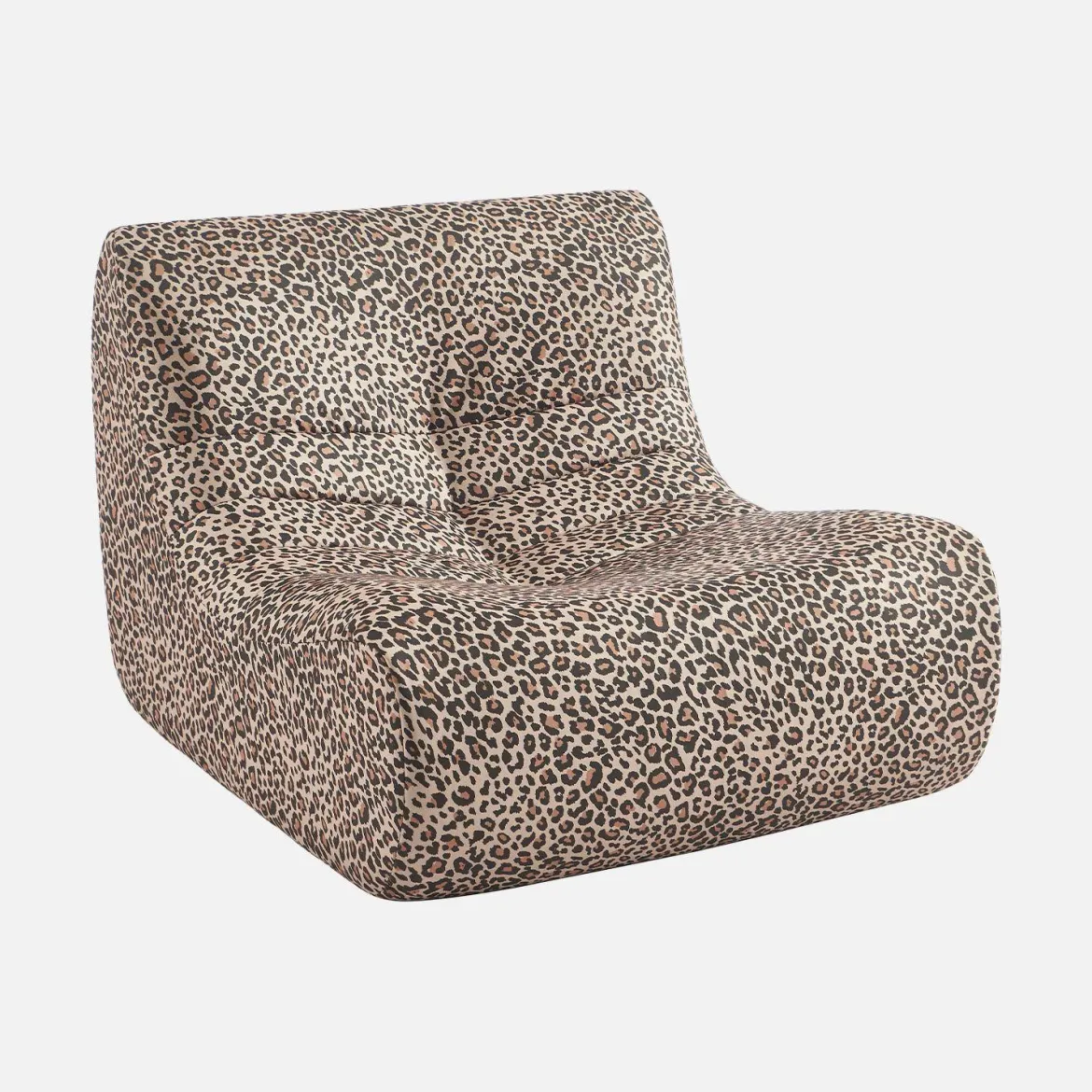 Poltrona in tessuto leopardato