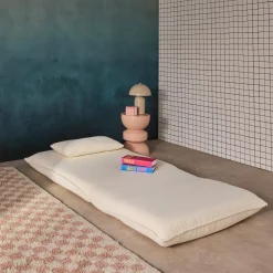 Poltrona letto trasformabile bouclé testurizzato