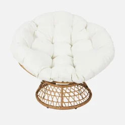 Poltrona papasan girevole a 360° in polirotilene