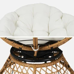 Poltrona papasan girevole a 360° in polirotilene
