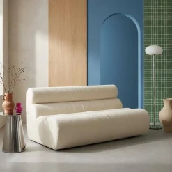 Poltrona bouclé strutturata, 2 posti