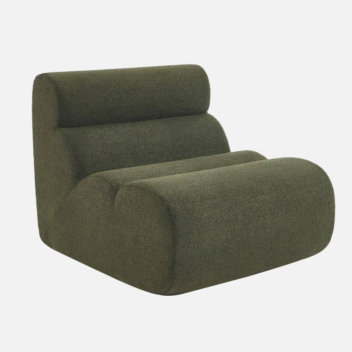 Poltrona bouclé testurizzata