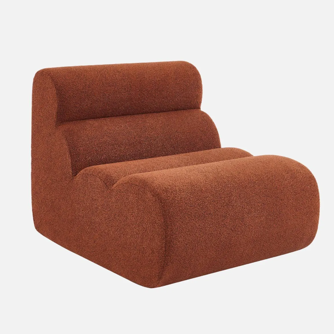 Poltrona bouclé testurizzata