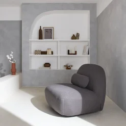 Poltrona girevole 360° bouclé