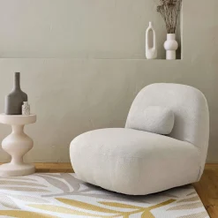 Poltrona girevole 360° bouclé