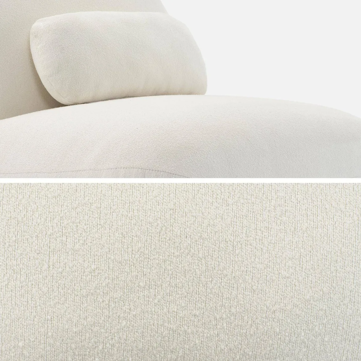 Poltrona girevole 360° bouclé