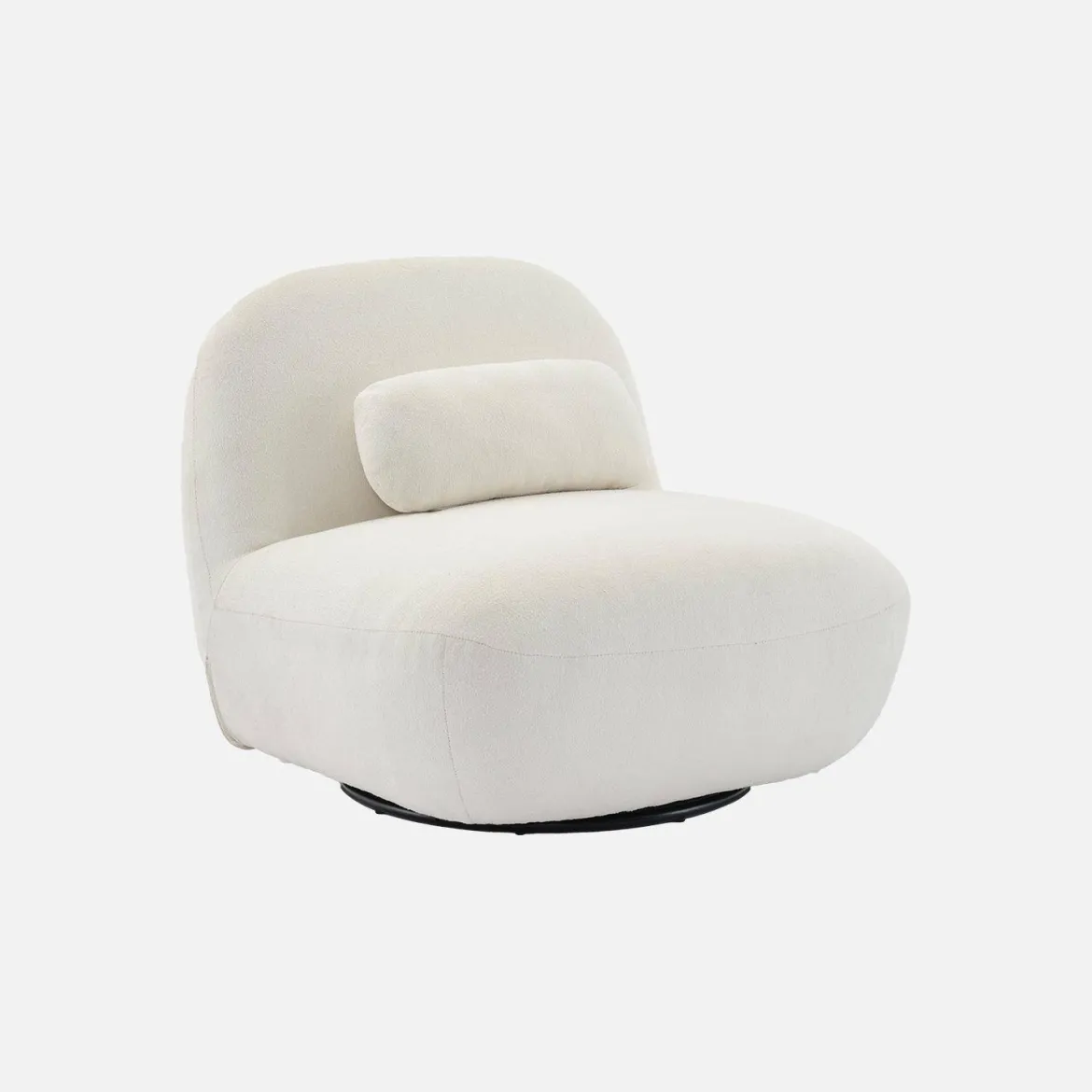 Poltrona girevole 360° bouclé