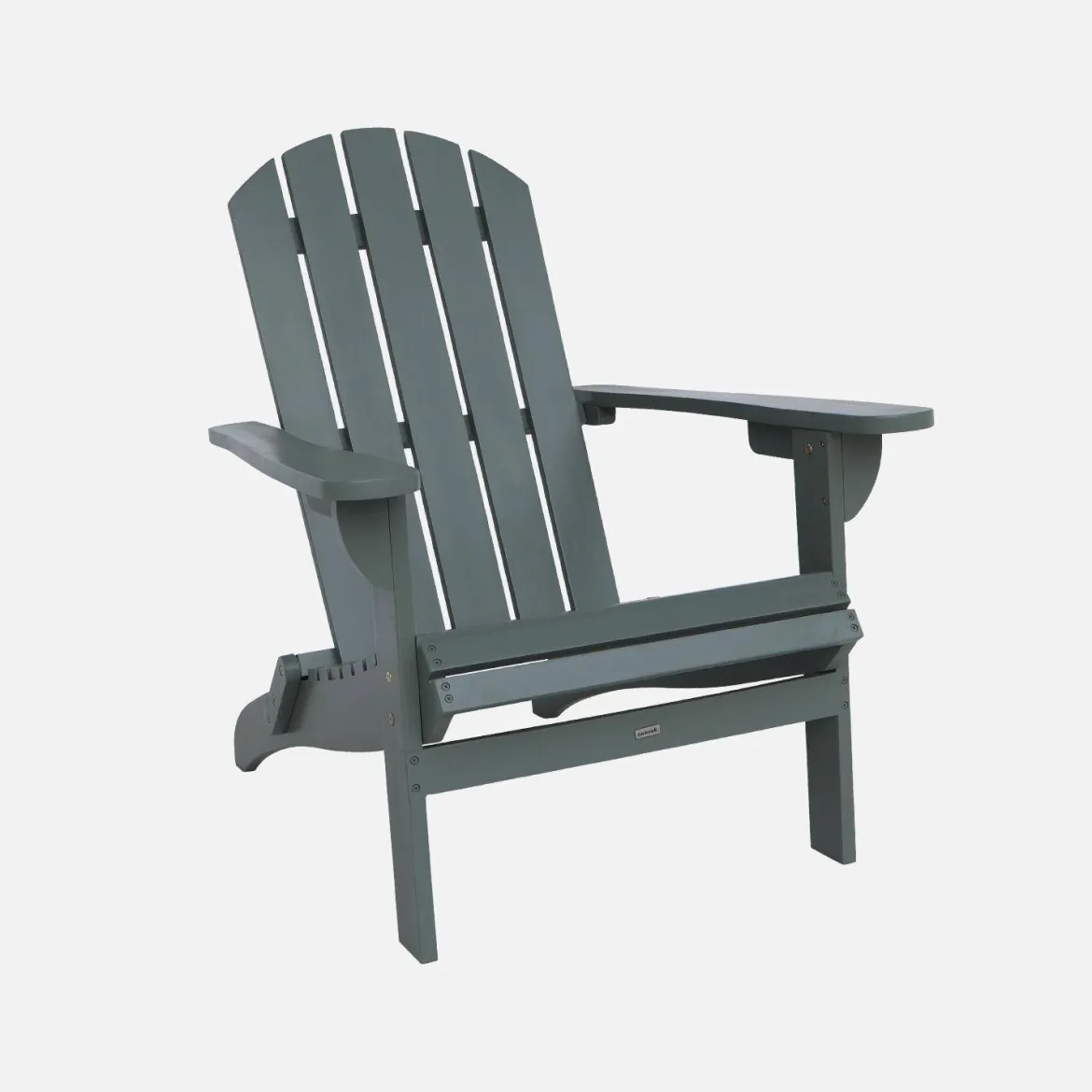 Poltrona in legno di acacia con braccioli
