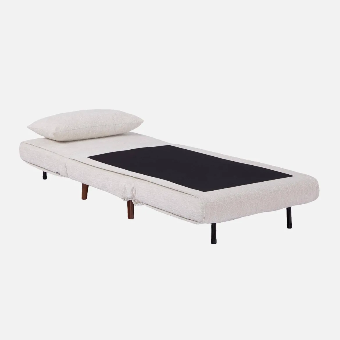 Poltrona letto convertibile in tessuto ciniglia