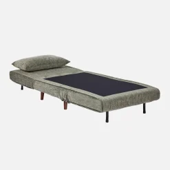 Poltrona letto convertibile in tessuto ciniglia