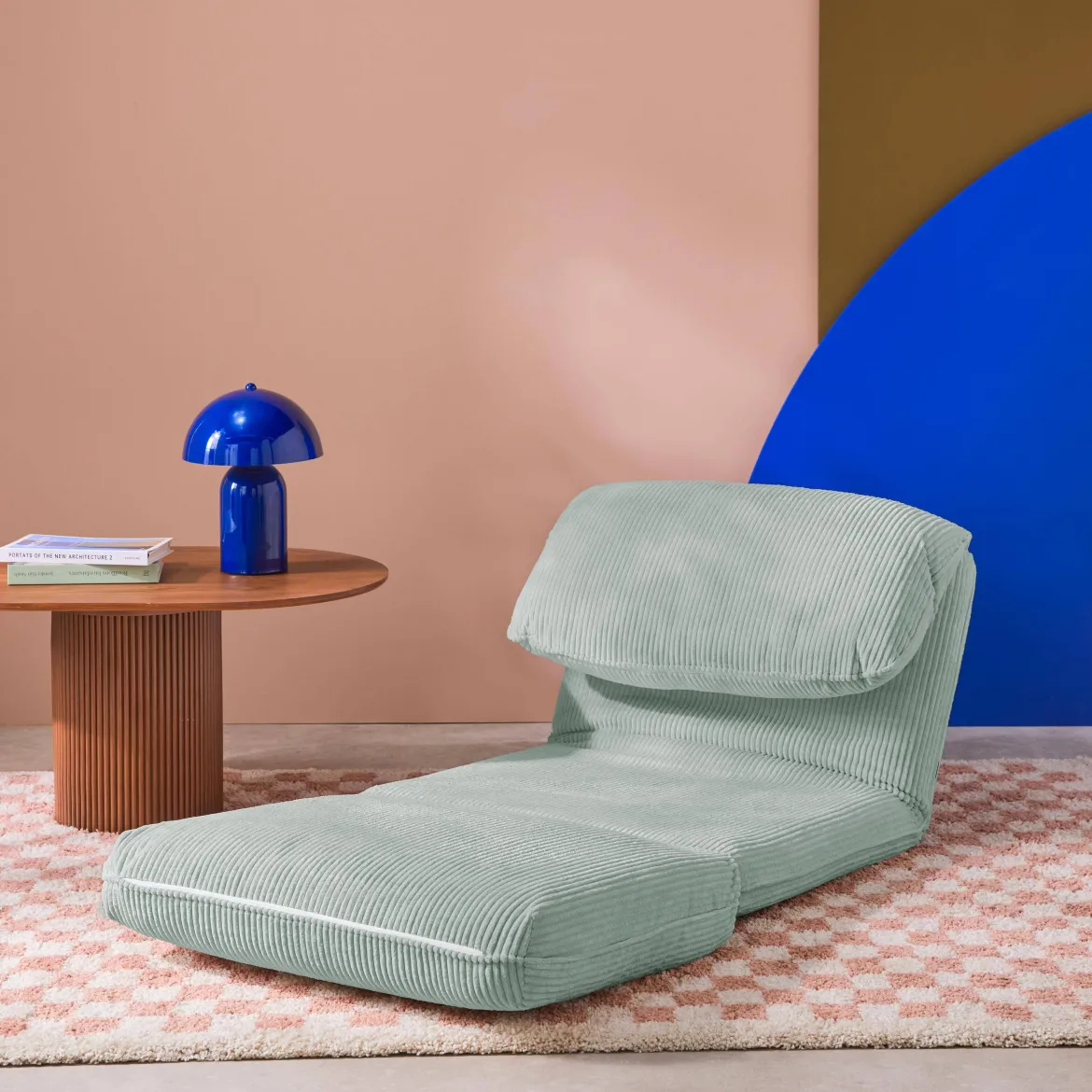 Poltrona letto convertibile velluto a coste grosse coste