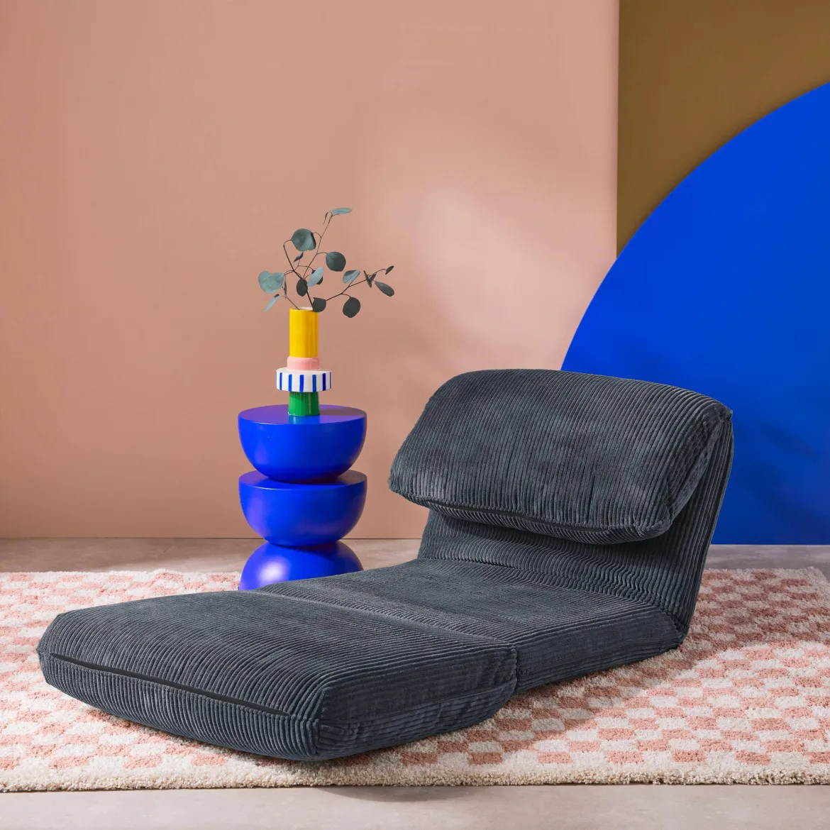 Poltrona letto convertibile velluto a coste grosse coste