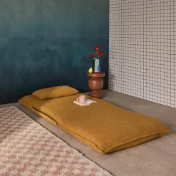 Poltrona letto trasformabile bouclé testurizzato