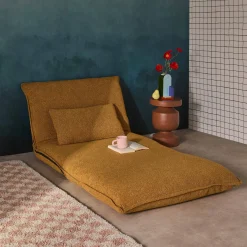 Poltrona letto trasformabile bouclé testurizzato