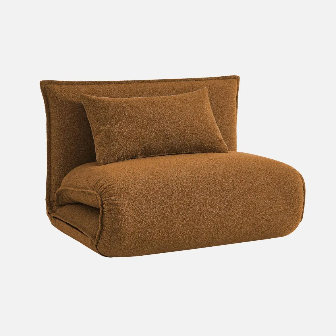 Poltrona letto trasformabile bouclé testurizzato