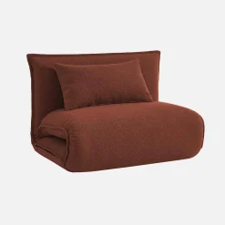Poltrona letto trasformabile bouclé testurizzato