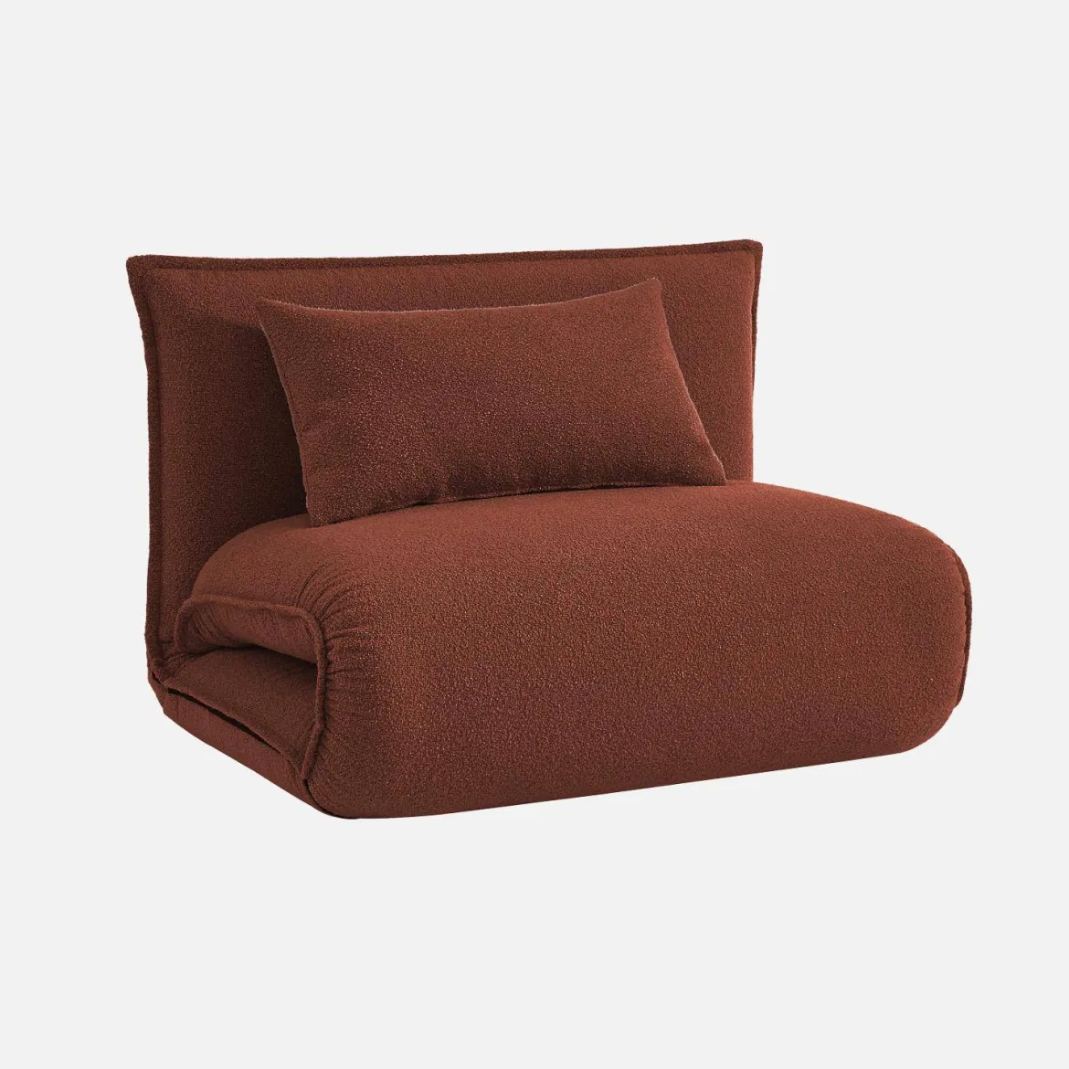 Poltrona letto trasformabile bouclé testurizzato