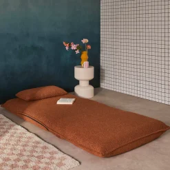 Poltrona letto trasformabile bouclé testurizzato