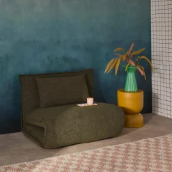 Poltrona letto trasformabile bouclé testurizzato
