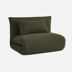 Poltrona letto trasformabile bouclé testurizzato