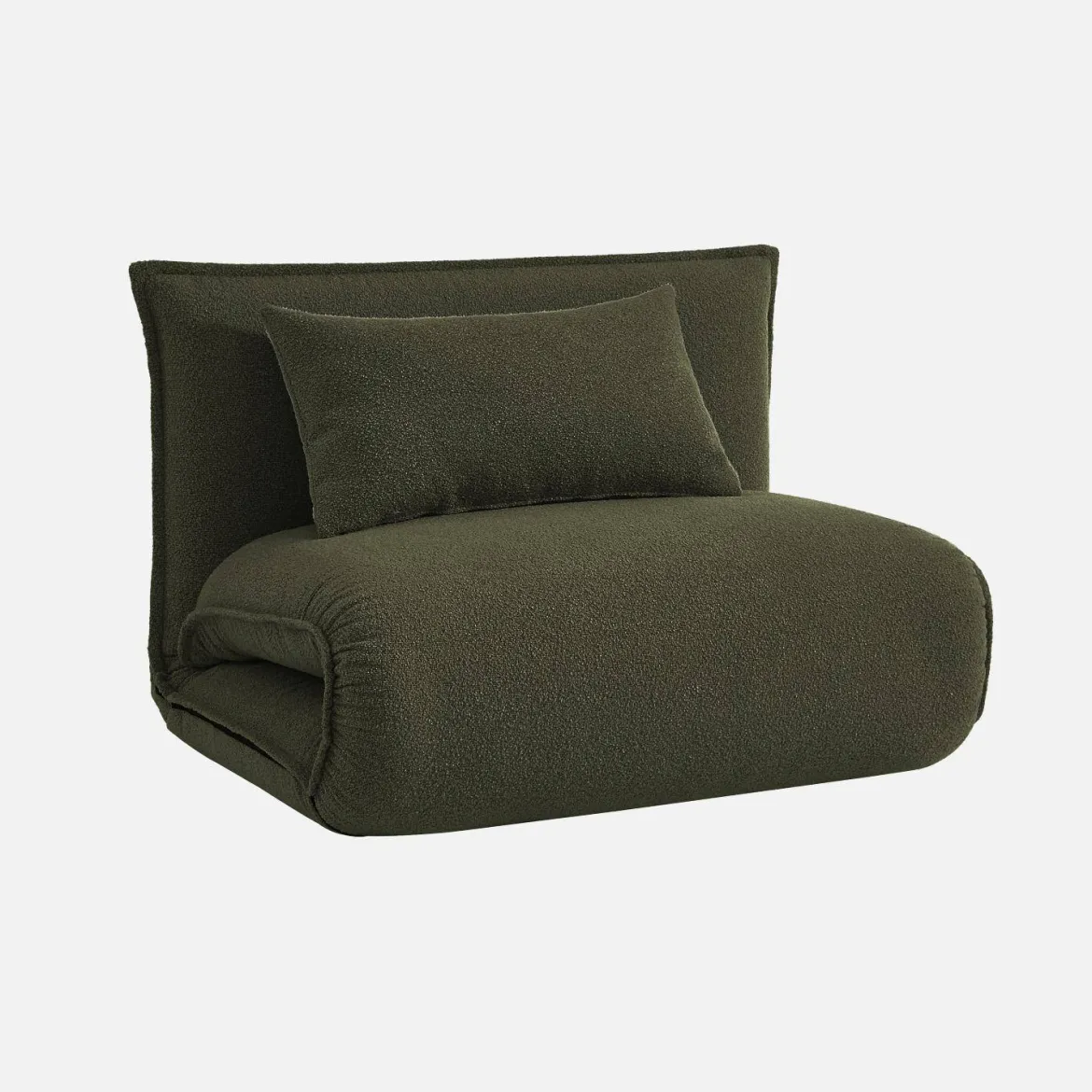 Poltrona letto trasformabile bouclé testurizzato