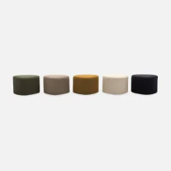 Pouf a forma di ciottolo in tessuto