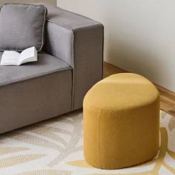 Pouf a forma di ciottolo in tessuto