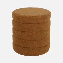 Pouf contenitore in bouclé