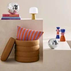 Pouf contenitore in bouclé