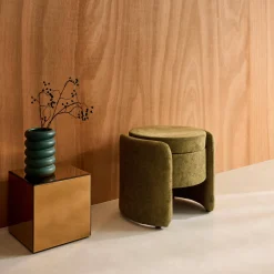 Pouf contenitore in tessuto