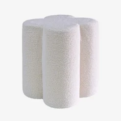 Pouf trifoglio in bouclé